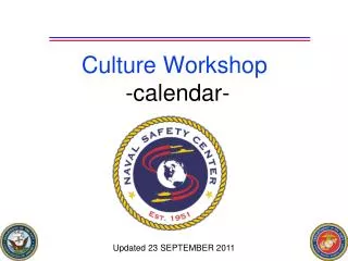 Culture Workshop -calendar-