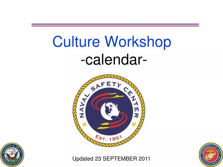 culture workshop calendar