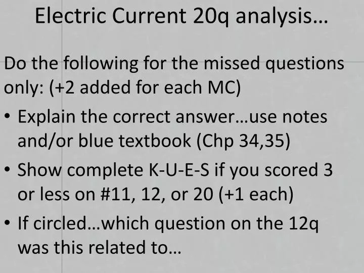 electric current 20q analysis