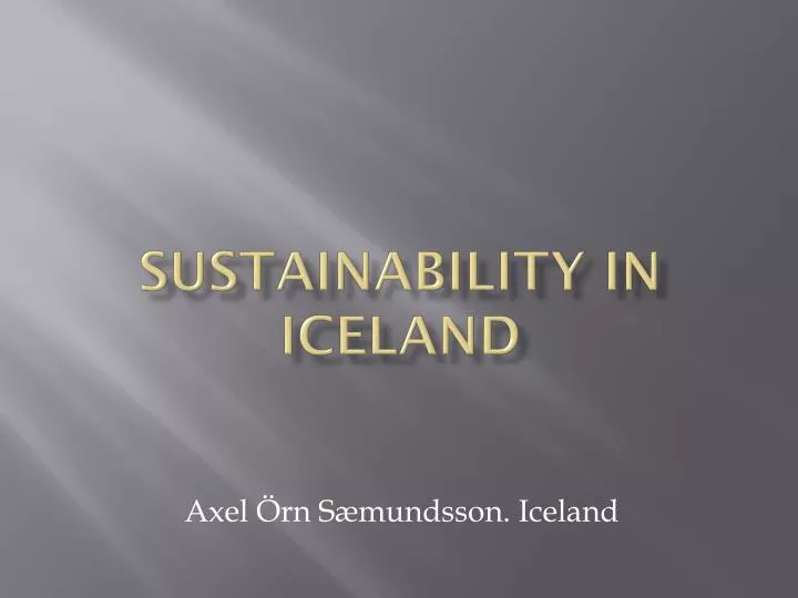 sustainability in iceland