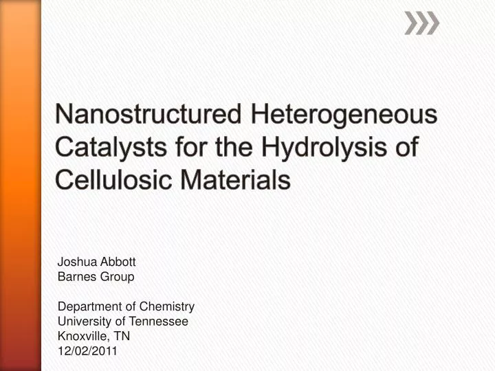 nanostructured heterogeneous catalysts for the hydrolysis of cellulosic materials