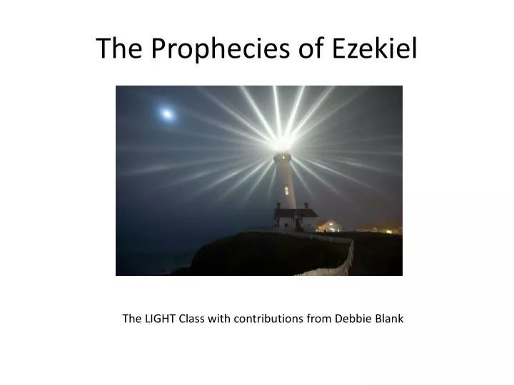 the prophecies of ezekiel