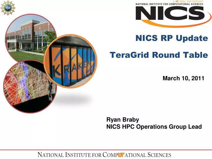 nics rp update teragrid round table