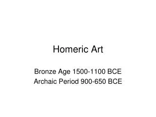 Homeric Art