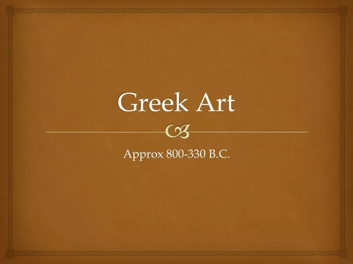 greek art