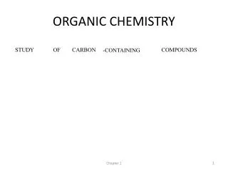 ORGANIC CHEMISTRY