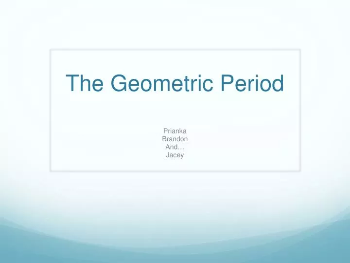 the geometric period