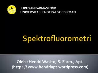 jurusan farmasi fkik universitas jenderal soedirman