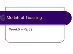 Models of Teaching