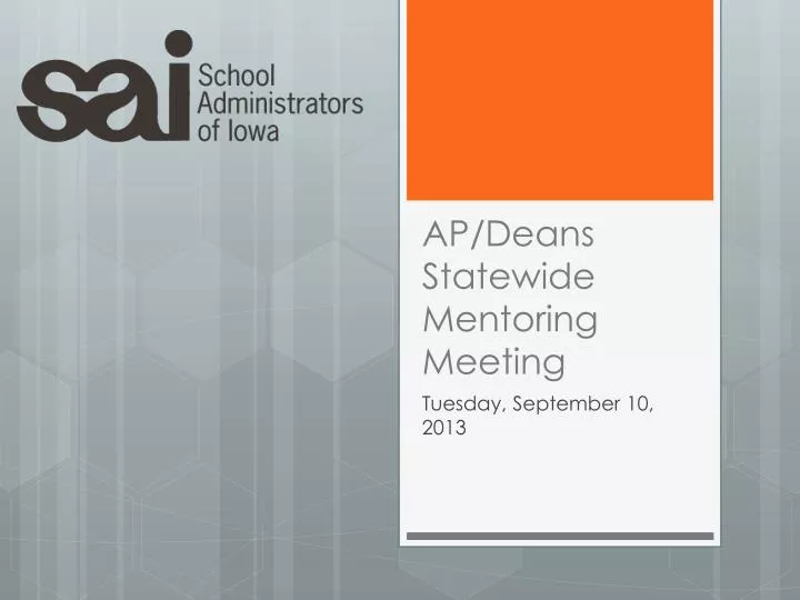 ap deans statewide mentoring meeting