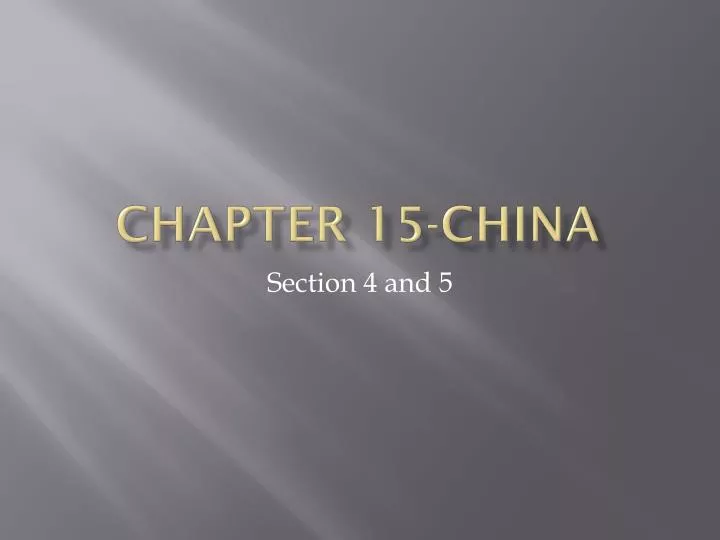 chapter 15 china