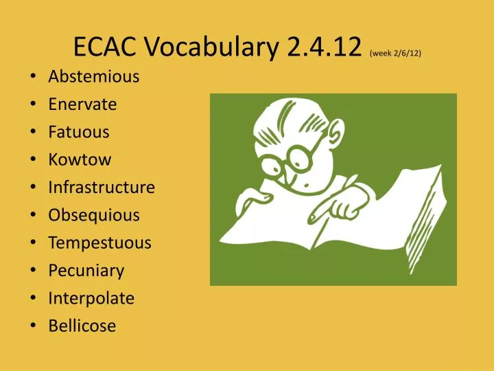ecac vocabulary 2 4 12 week 2 6 12