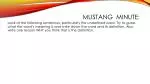 Mustang Minute: - slide 1