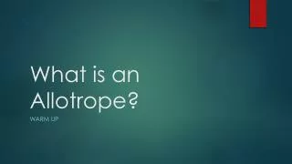 what is an allotrope