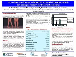 Foot related impairments and disability in juvenile idiopathic arthritis