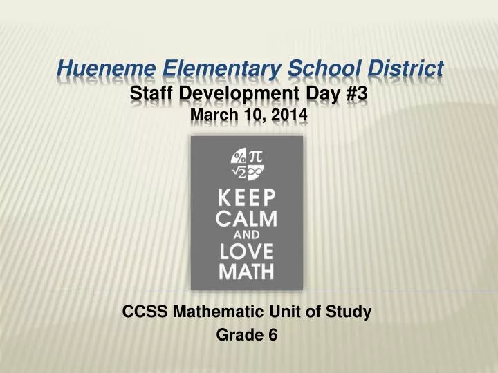 ccss mathematic unit of study grade 6