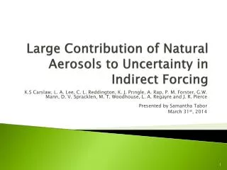 Large Contribution of Natural Aerosols to Uncertainty in Indirect Forcing