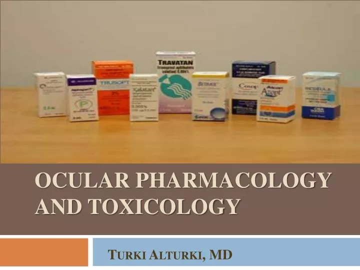 ocular pharmacology and toxicology