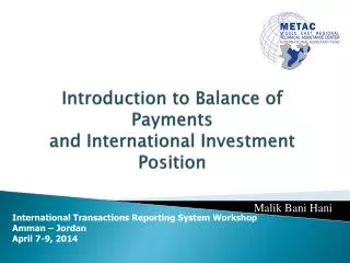 Introduction to Balance of Payments and International Investment Position