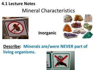 Mineral Characteristics