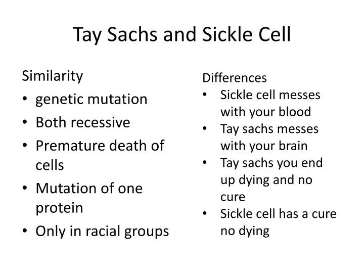 tay sachs and sickle cell