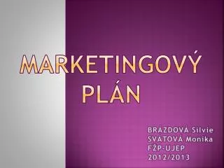 Marketingový plán