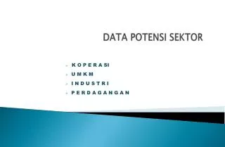 data potensi sektor
