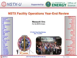 NSTX Facility Operations Year-End Review