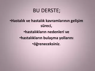 bu derste