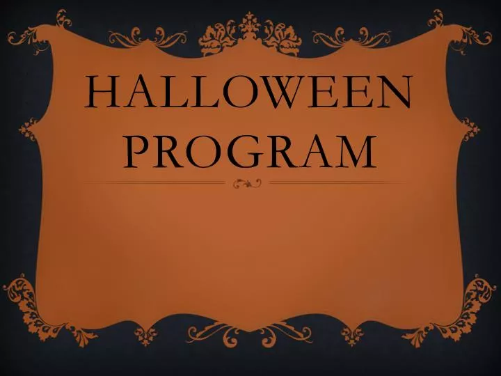 halloween program