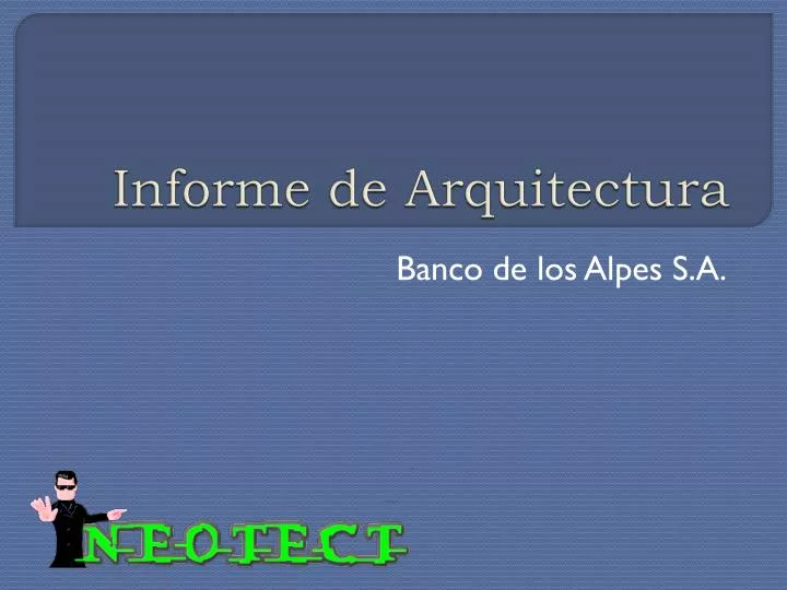 informe de arquitectura
