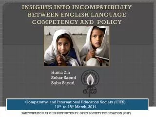 INSIGHTS INTO INCOMPATIBILITY BETWEEN ENGLISH LANGUAGE COMPETENCY AND POLICY