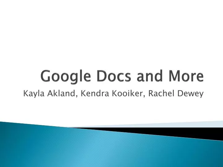 google docs and more