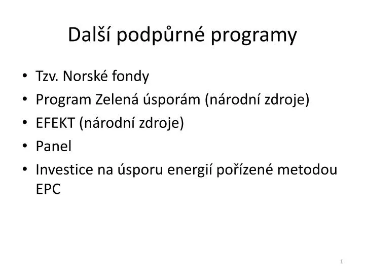 dal podp rn programy