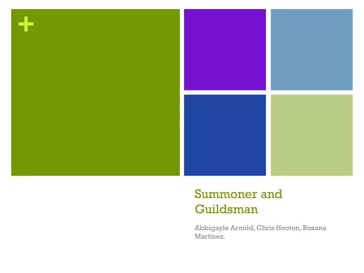 summoner and guildsman