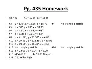 Pg. 435 Homework