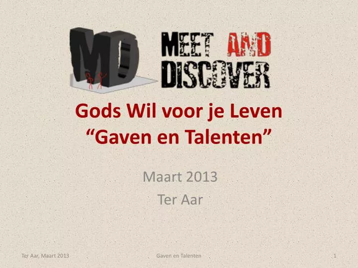 gods wil voor je leven gaven en talenten