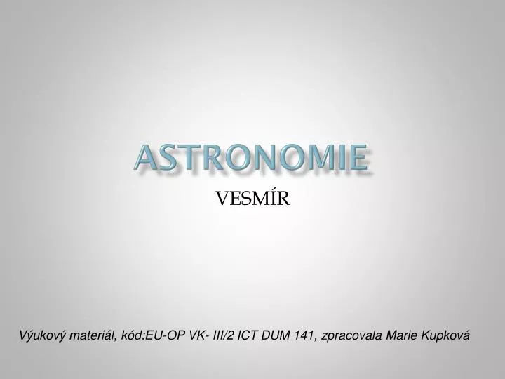 astronomie