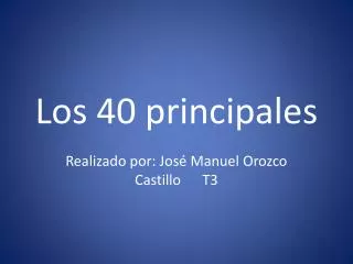 los 40 principales