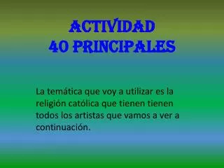 actividad 40 principales