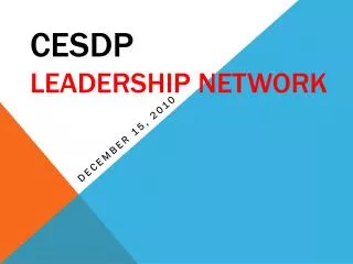 CESDP Leadership Network