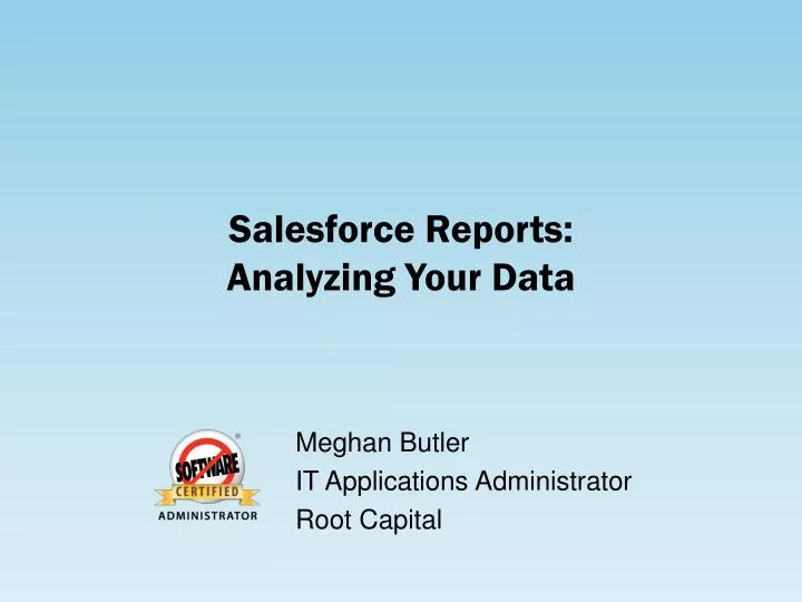 salesforce reports analyzing your data