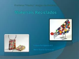produtos verdes amigos do ambiente