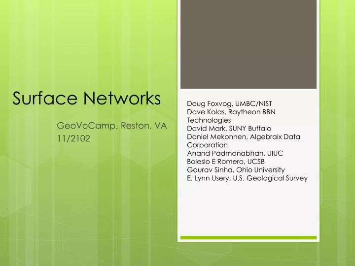 surface networks