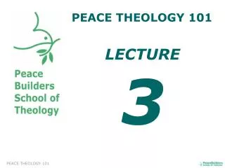 PEACE THEOLOGY 101