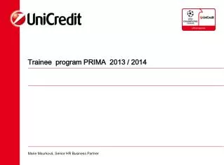 trainee program prima 2013 2014