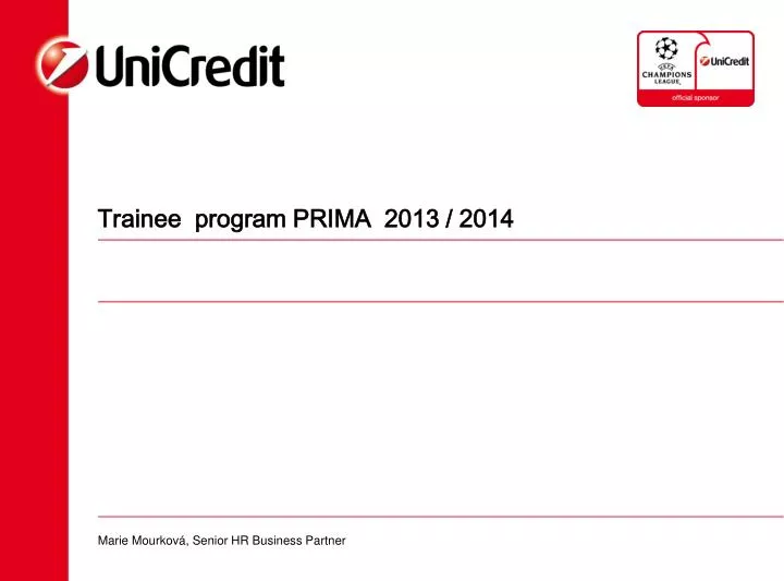 trainee program prima 2013 2014