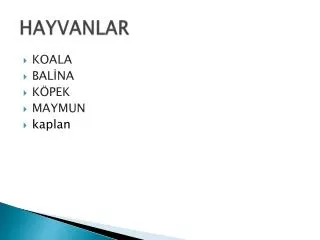 hayvanlar