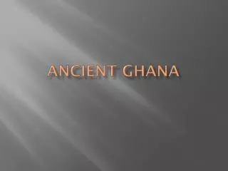 Ancient Ghana