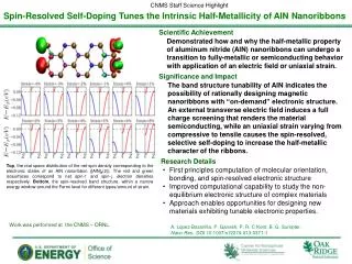 Spin -Resolved Self-Doping Tunes the Intrinsic Half- Metallicity of AlN Nanoribbons